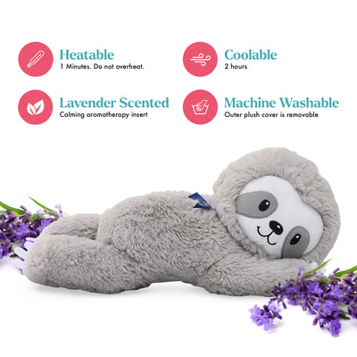 Lilly's Love Heatable & Coolable Lavender Scented Stuffed Animal - Microwavable Heatable Pad for Kids & Adults - Machine Washable Plushie w/Removable Inner - Calming Stuffed Animal for Anxiety