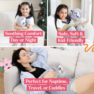 Lilly's Love Heatable & Coolable Lavender Scented Stuffed Animal - Microwavable Heatable Pad for Kids & Adults - Machine Washable Plushie w/Removable Inner - Calming Stuffed Animal for Anxiety
