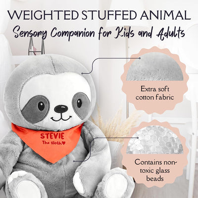 Stevie The Sloth Large Weighted Stuffed Animal