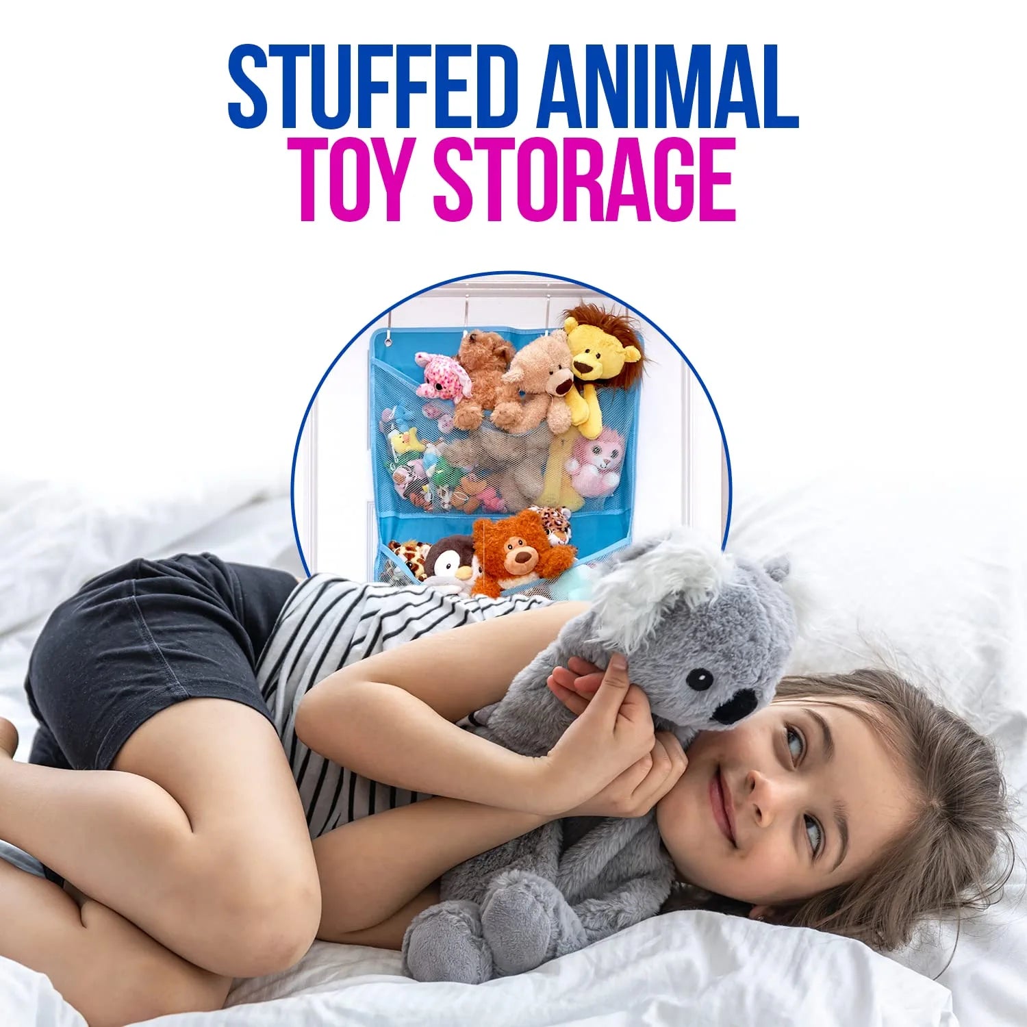 Stuffed Animal Storage, Over The Door Organizer Storage for Closet